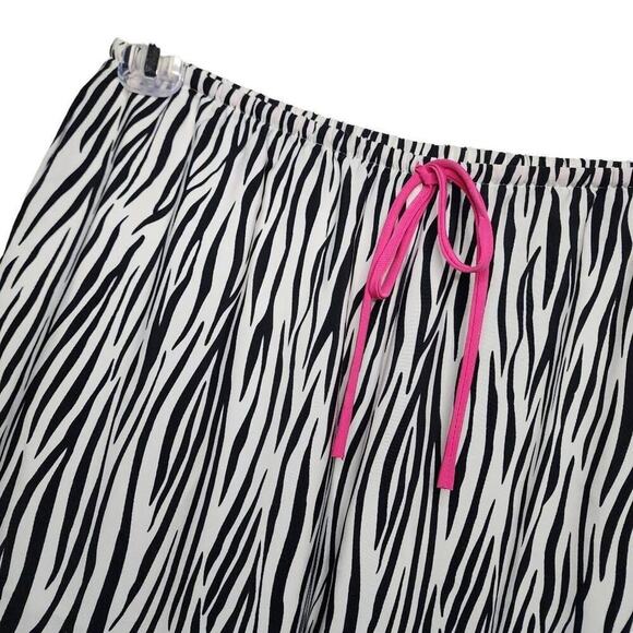 Josie Natori Women's Sleepwear, Zebra Print Wide Leg Lounge Pajama Pants, Sz M/L - Picture 5 of 9